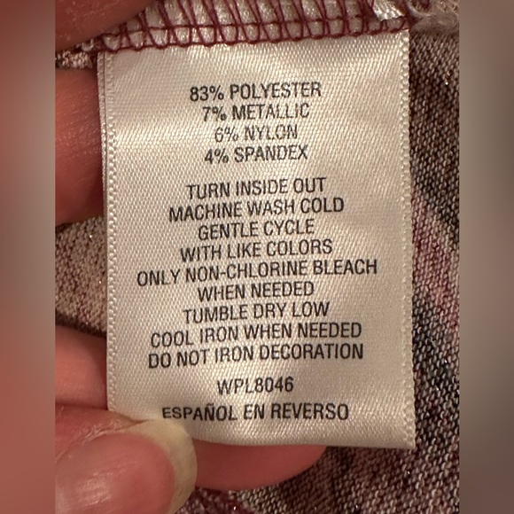 JM Collection Metallic Red Pink Browns Gold Zig Zag Lines. Gold Jewel . Sz M. - Picture 11 of 14